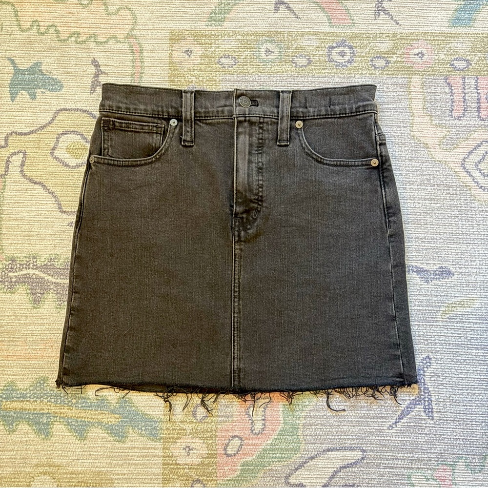 Madewell Black Denim Skirt